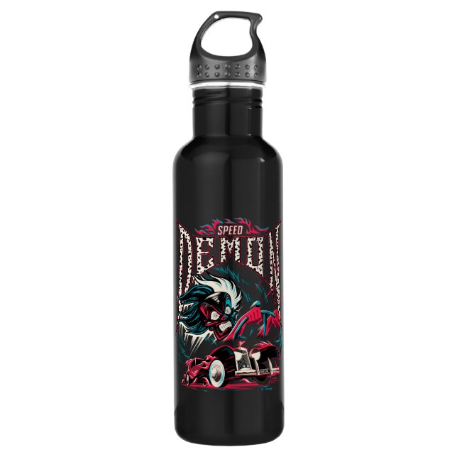 Cruella De Vil | Speed Demon Stainless Steel Water Bottle (Front)