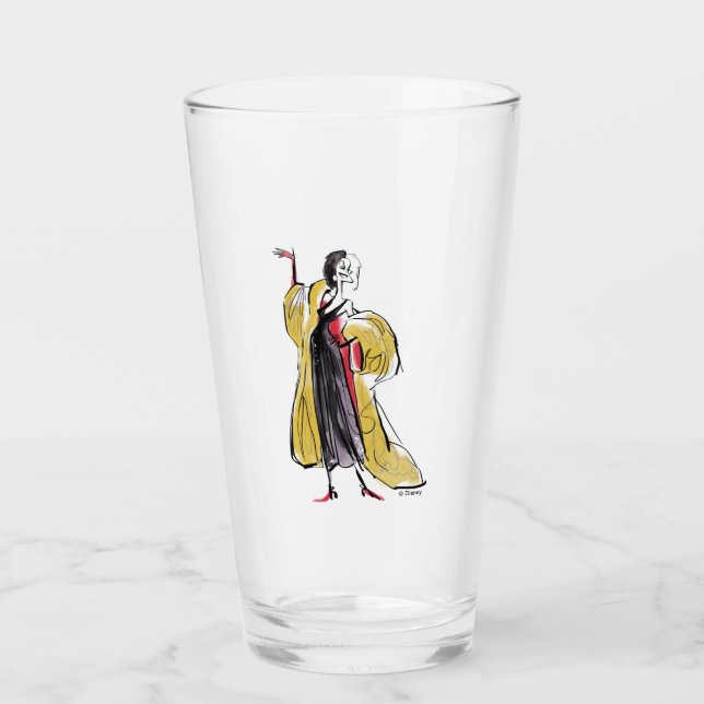 Cruella De Vil | Strikes An Evil Pose Glass (Front)