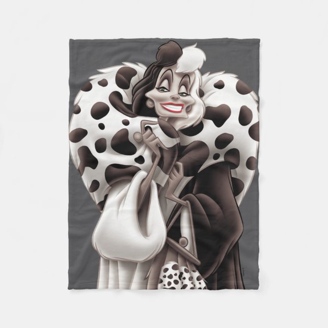 Cruella De Vil | "Sweet" Smile Fleece Blanket (Front)