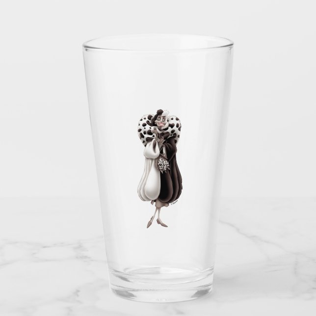 Cruella De Vil | "Sweet" Smile Glass (Front)