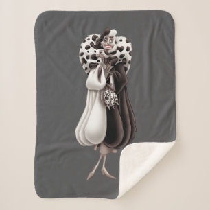 Cruella De Vil   "Sweet" Smile Sherpa Blanket