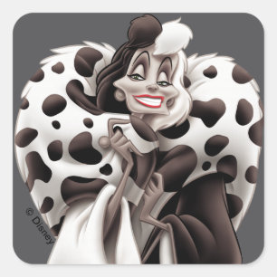 Cruella De Vil "Sweet" Smile Square Sticker