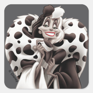 Cruella De Vil | "Sweet" Smile Square Sticker