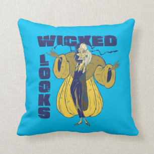 Cruella De Vil   Wicked Looks Throw Pillow