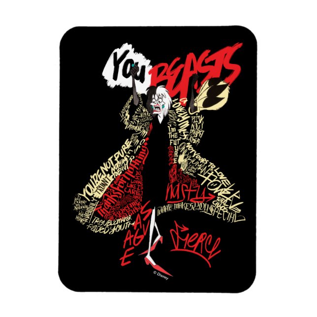 Cruella De Vil | You Beasts Magnet (Vertical)