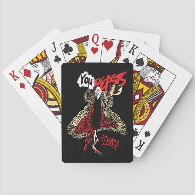 Cruella De Vil | You Beasts Playing Cards (Back)