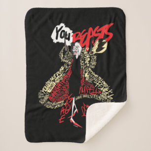 Cruella De Vil   You Beasts Sherpa Blanket