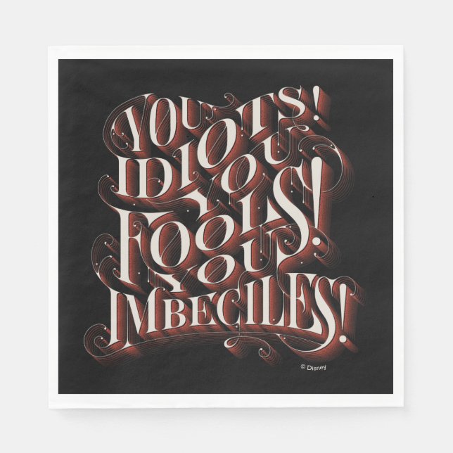 Cruella De Vil | You Idiots Napkins (Front)