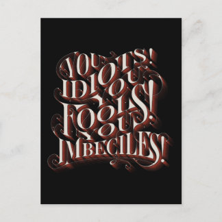 Cruella De Vil | You Idiots Postcard