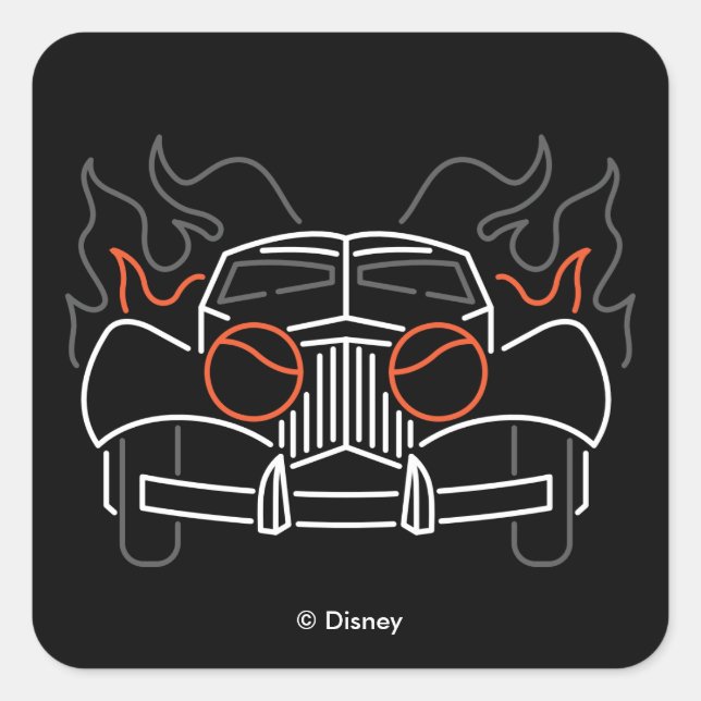 Cruella De Vil's Car Square Sticker (Front)