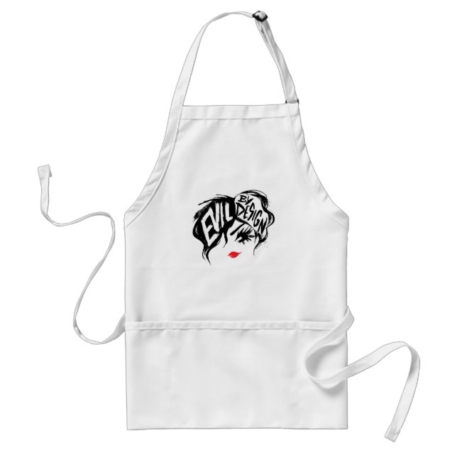 Cruella | Evil By Design Brush Stroke Painting Adult Apron (Front)