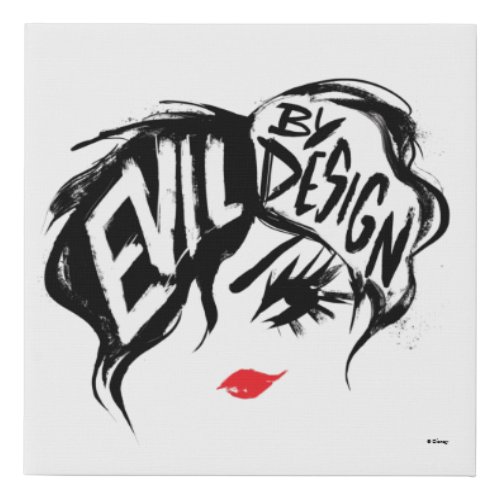 Cruella  Evil By Design Brush Stroke Painting Faux Canvas Print