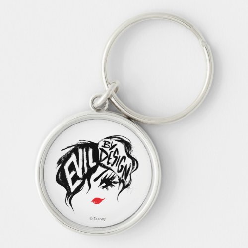 Cruella  Evil By Design Brush Stroke Painting Keychain