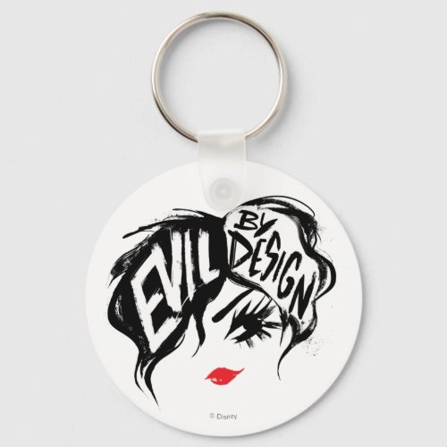 Cruella  Evil By Design Brush Stroke Painting Keychain