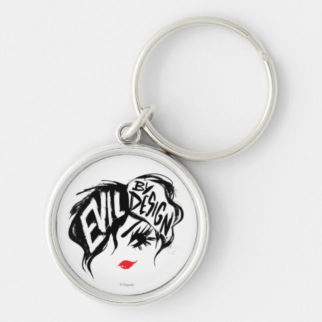 Cruella | Evil By Design Brush Stroke Painting Keychain (Front)