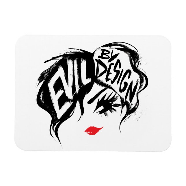 Cruella | Evil By Design Brush Stroke Painting Magnet (Horizontal)