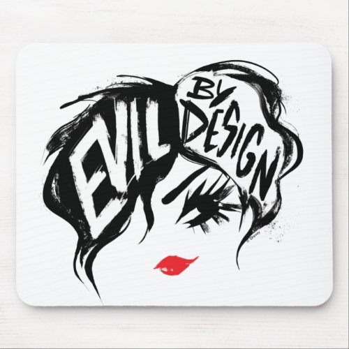 Cruella  Evil By Design Brush Stroke Painting Mouse Pad