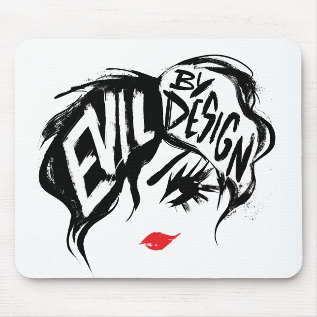 Cruella | Evil By Design Brush Stroke Painting Mouse Pad (Front)