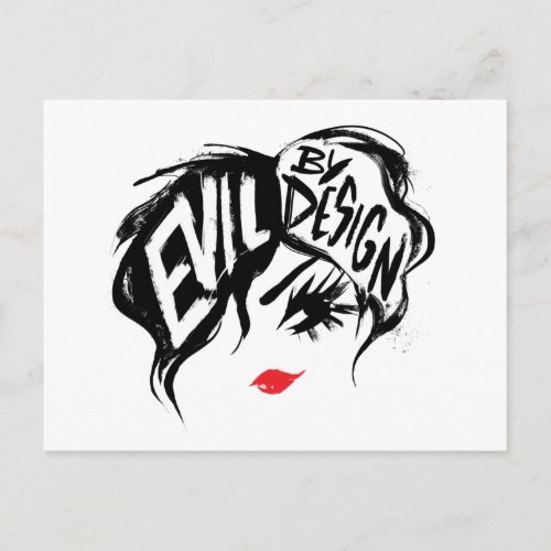Cruella  Evil By Design Brush Stroke Painting Postcard
