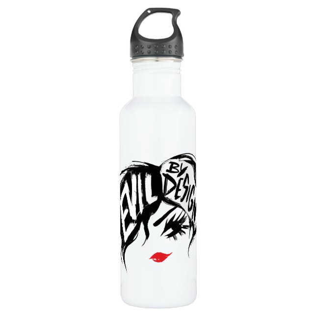 Cruella | Evil By Design Brush Stroke Painting Stainless Steel Water Bottle (Front)