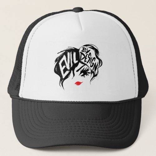 Cruella  Evil By Design Brush Stroke Painting Trucker Hat