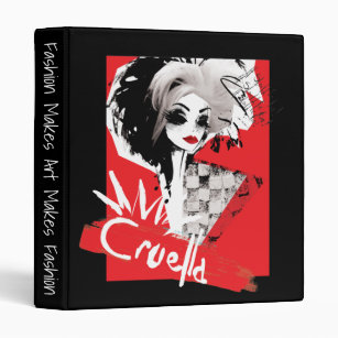 Cruella   Fashion Model Cruella Collage 3 Ring Binder