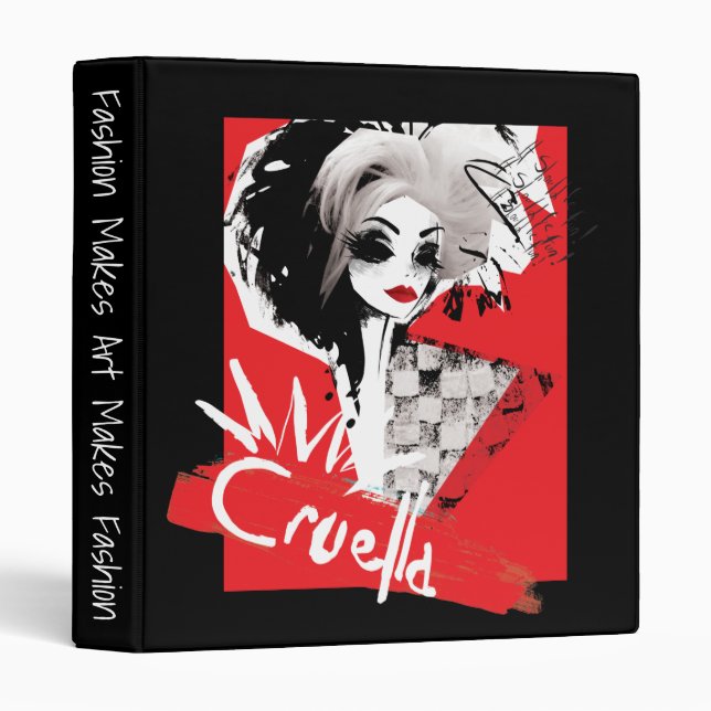 Cruella | Fashion Model Cruella Collage 3 Ring Binder (Front/Spine)