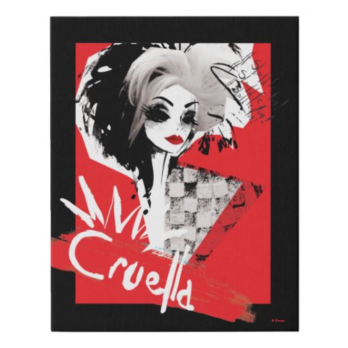 Cruella  Fashion Model Cruella Collage Faux Canvas Print