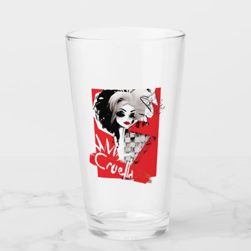 Cruella  Fashion Model Cruella Collage Glass