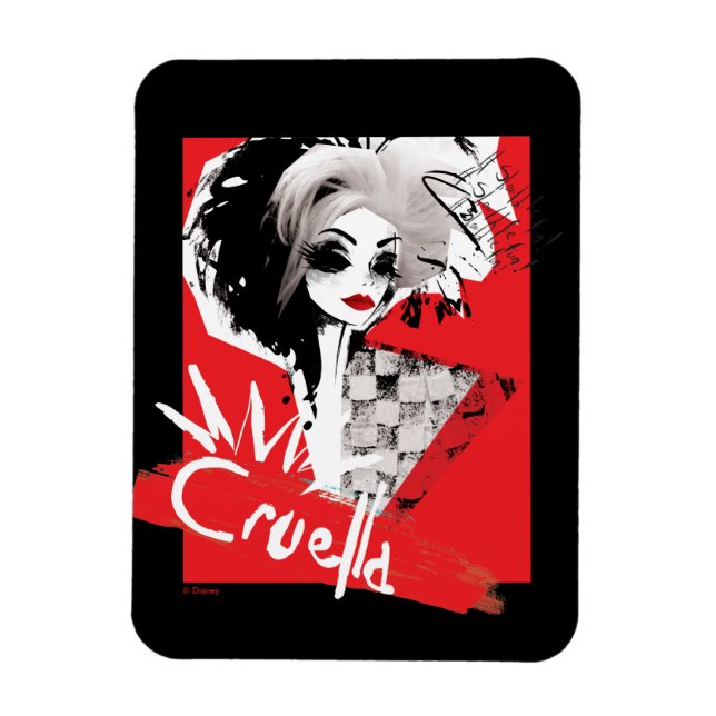 Cruella | Fashion Model Cruella Collage Magnet (Vertical)