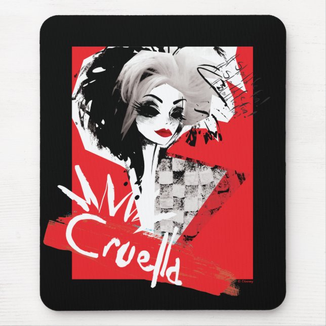Cruella | Fashion Model Cruella Collage Mouse Pad (Front)