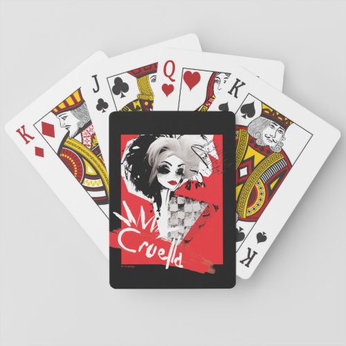 Cruella  Fashion Model Cruella Collage Playing Cards