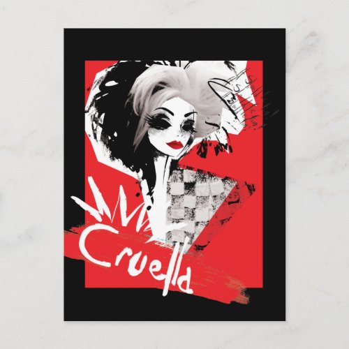 Cruella  Fashion Model Cruella Collage Postcard