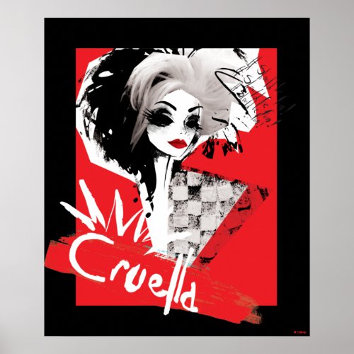 Cruella  Fashion Model Cruella Collage Poster