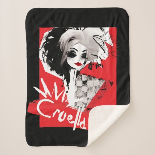 Cruella  Fashion Model Cruella Collage Sherpa Blanket