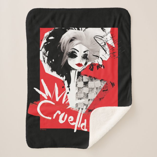 Cruella | Fashion Model Cruella Collage Sherpa Blanket (Front)