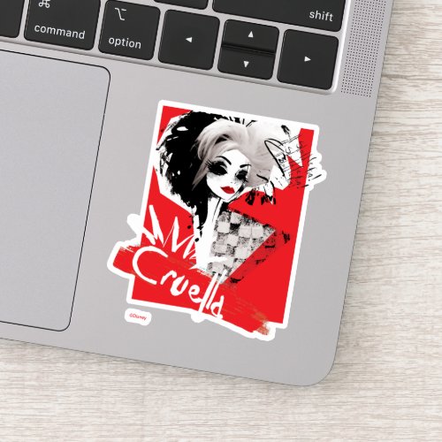 Cruella  Fashion Model Cruella Collage Sticker