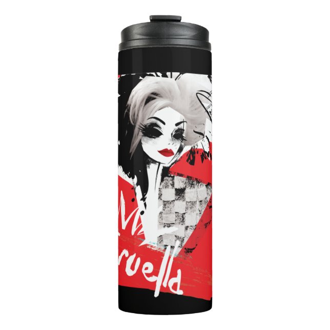 Cruella | Fashion Model Cruella Collage Thermal Tumbler (Front)