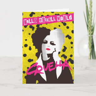 Cruella Hello Cruell World Ransom Stencil Art Card