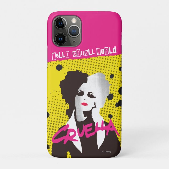 Cruella | Hello Cruell World Ransom Stencil Art Case-Mate iPhone Case (Back)
