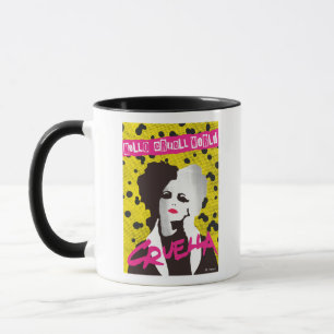 Cruella Hello Cruell World Ransom Stencil Art Mug