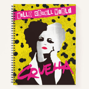 Cruella Hello Cruell World Ransom Stencil Art Notebook