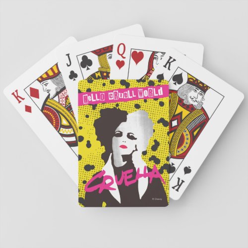 Cruella  Hello Cruell World Ransom Stencil Art Playing Cards