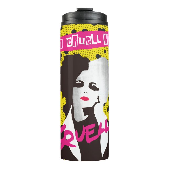 Cruella | Hello Cruell World Ransom Stencil Art Thermal Tumbler (Front)