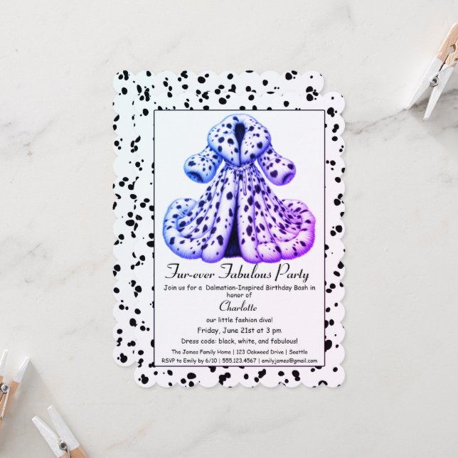 Cruella-Inspired Dalmatian Party Birthday Invitation | Zazzle Cruella-Inspired Dalmatian Party Birthday Invitation | Zazzle