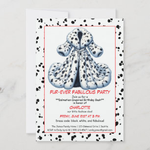 Cruella-Inspired Dalmatian Party – Birthday  Invitation