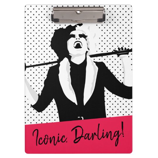 cruella-laughing-pop-art-stencil-portrait-clipboard-zazzle