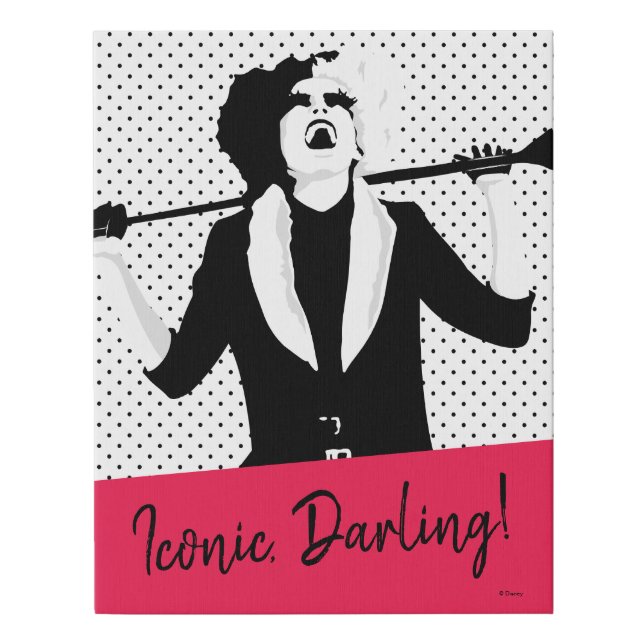 Cruella | Laughing Pop Art Stencil Portrait Faux Canvas Print (Front)