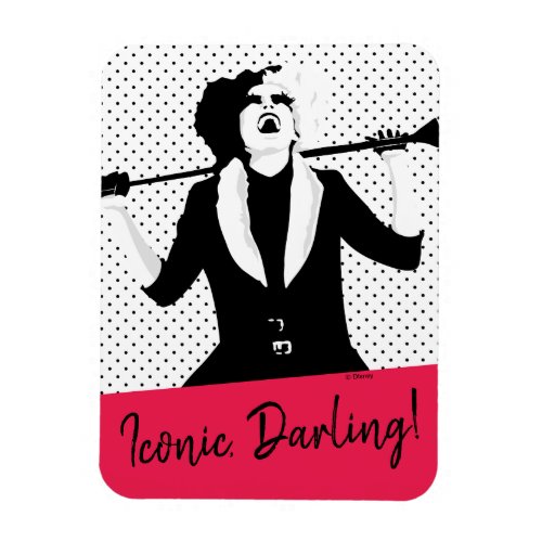 Cruella  Laughing Pop Art Stencil Portrait Magnet