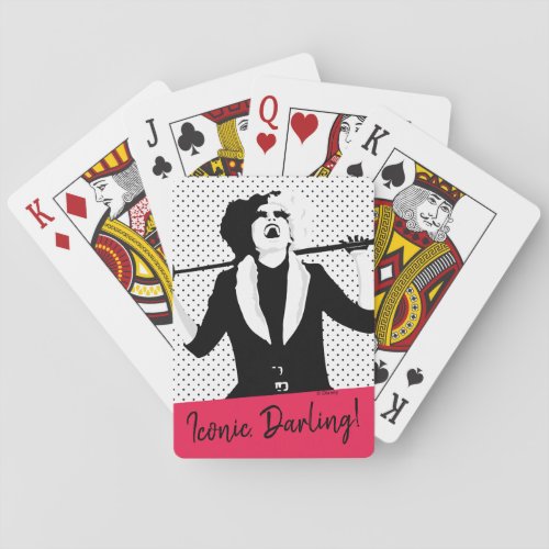 Cruella  Laughing Pop Art Stencil Portrait Playing Cards